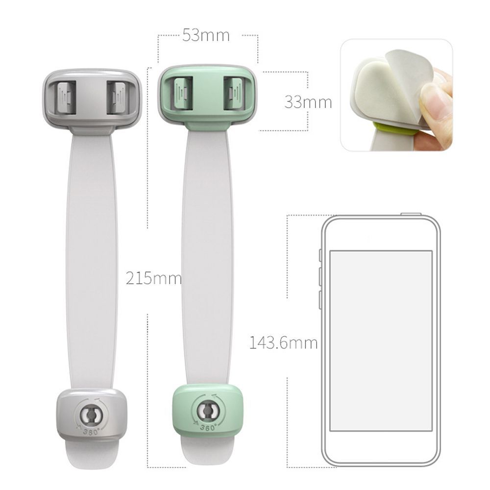 Veiligheidsslot voor baby's en peuters, anti-clip deursluiting