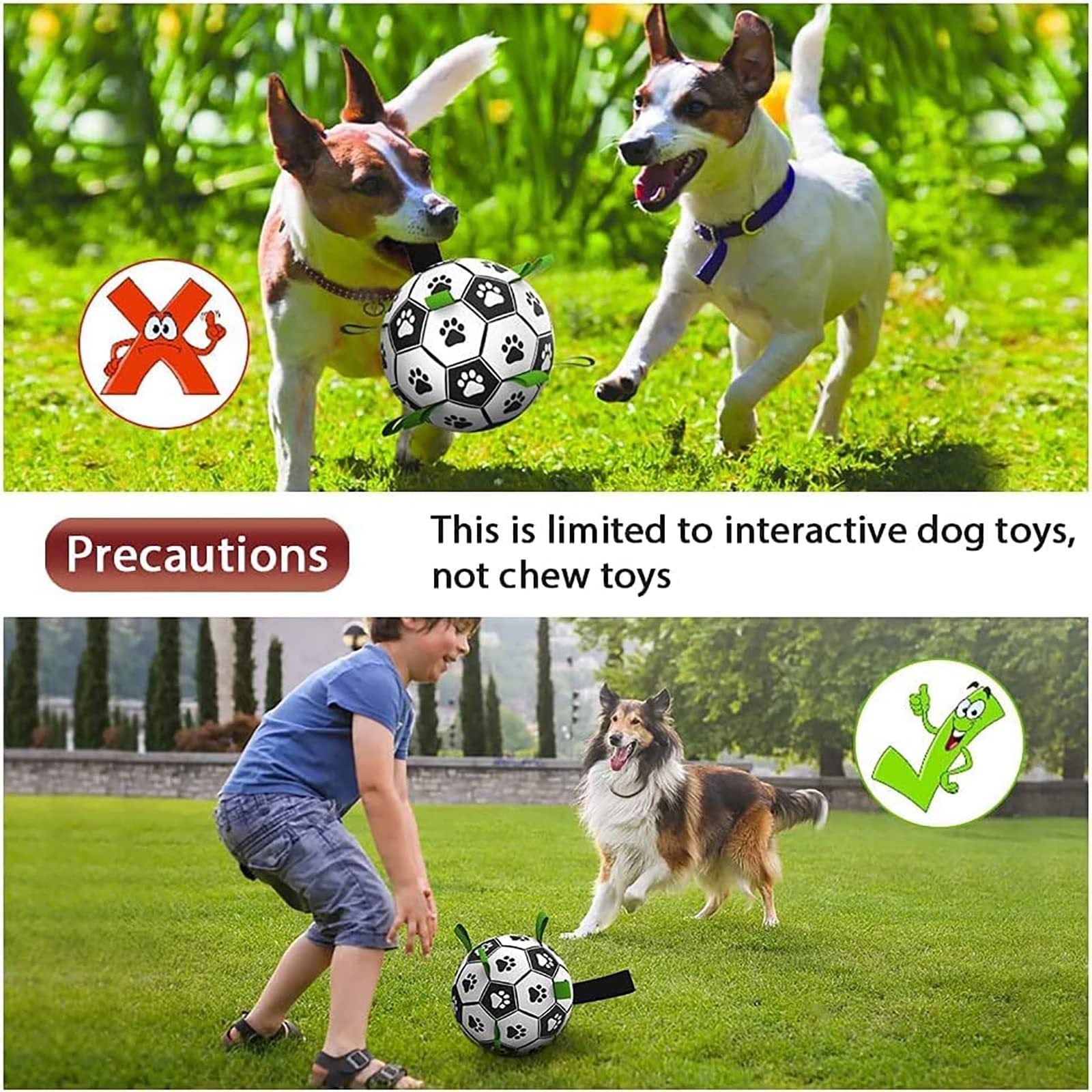 Interactief hondenvoetbalspeelgoed, voetbal, opblaasbaar trainingsspeelgoed voor honden, buitenballen voor grote honden, huisdierbenodigdheden