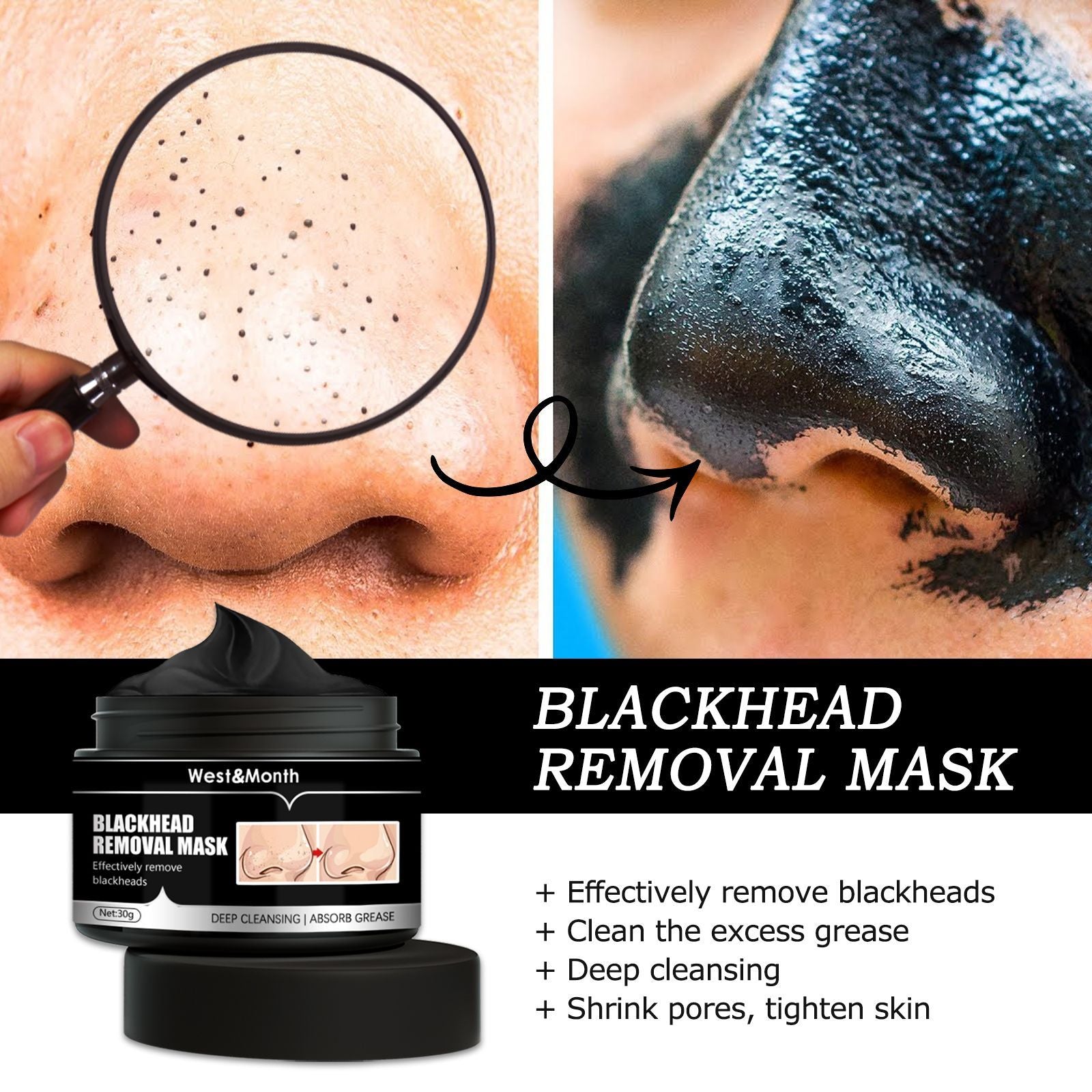 Diep Reinigend Gezichtsmasker (Peel Off charcoal)