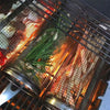 Rollende grillmand voor de barbecue