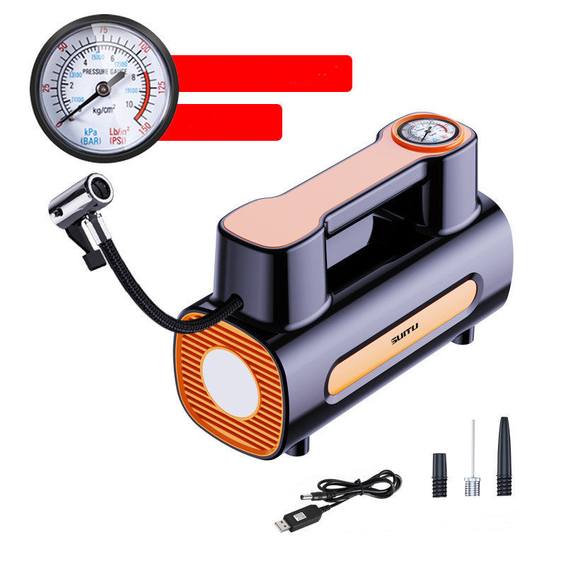 Bandenpomp 12V, DC Draagbare compressor,  Elektrische DC autobandenpomp