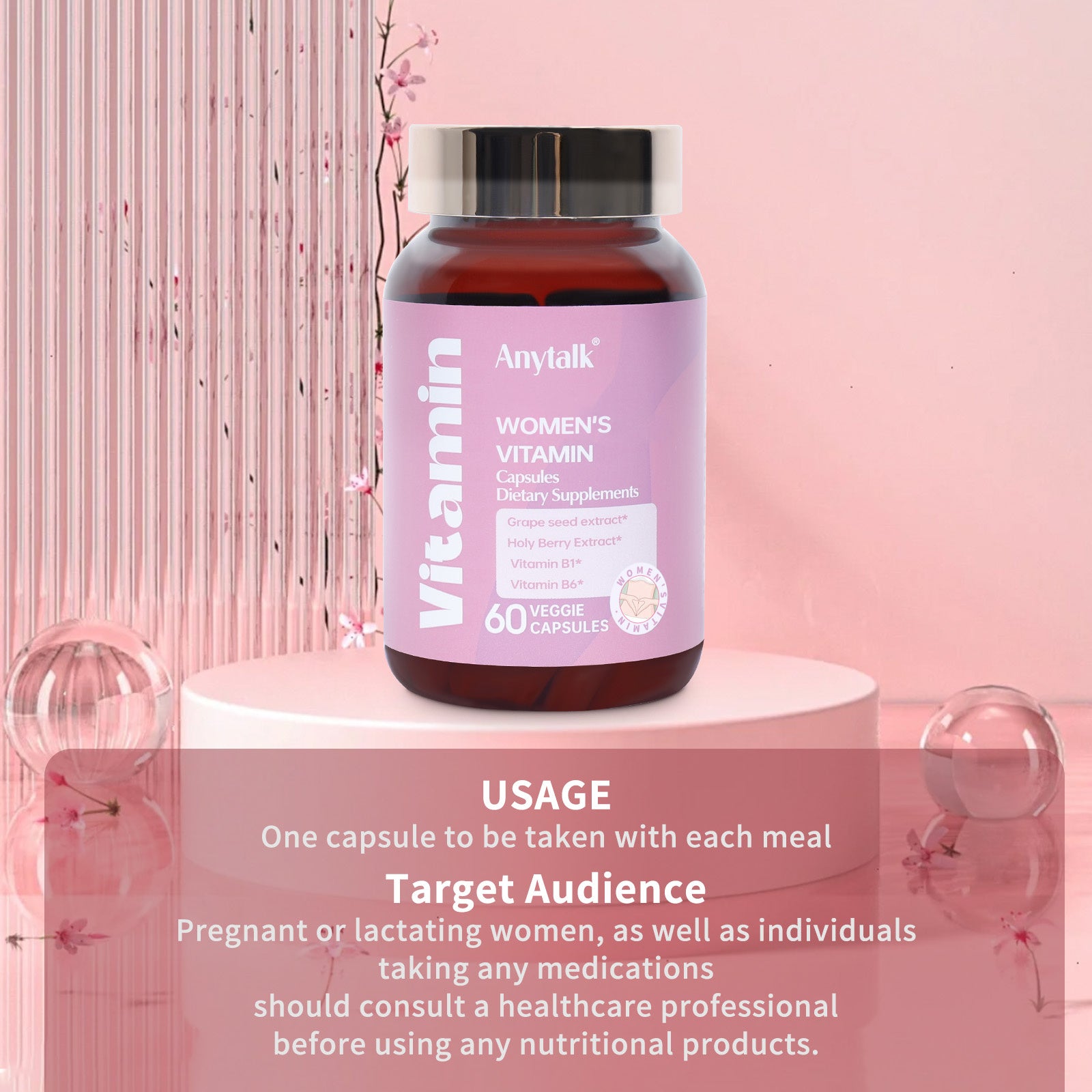 Multi-vitamine capsules voor vrouwen