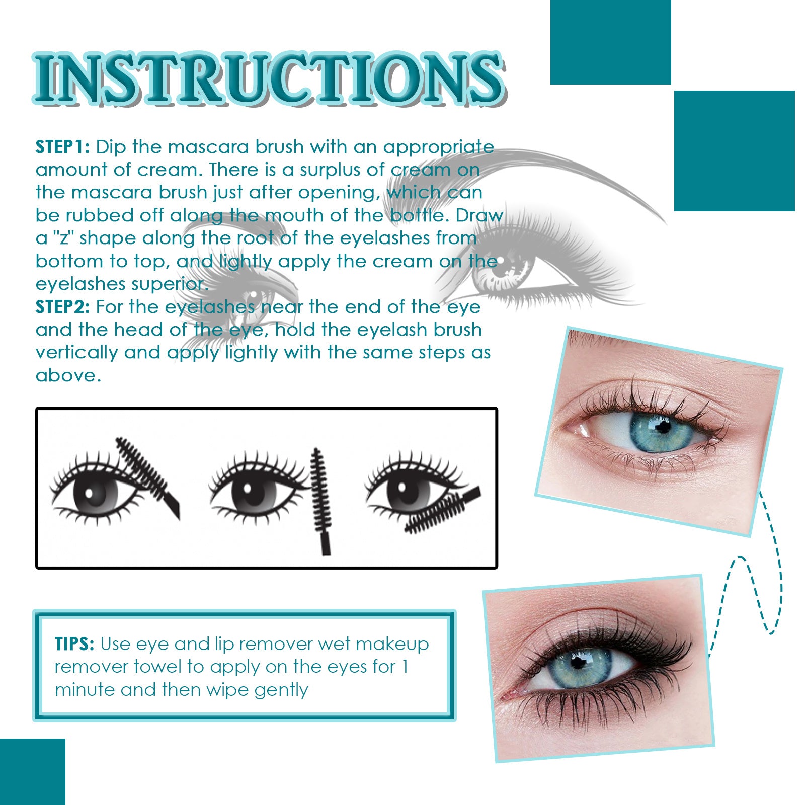 Mascara vloeibare wimperextensions, waterproof en vlekbestendig