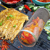 Rollende grillmand voor de barbecue