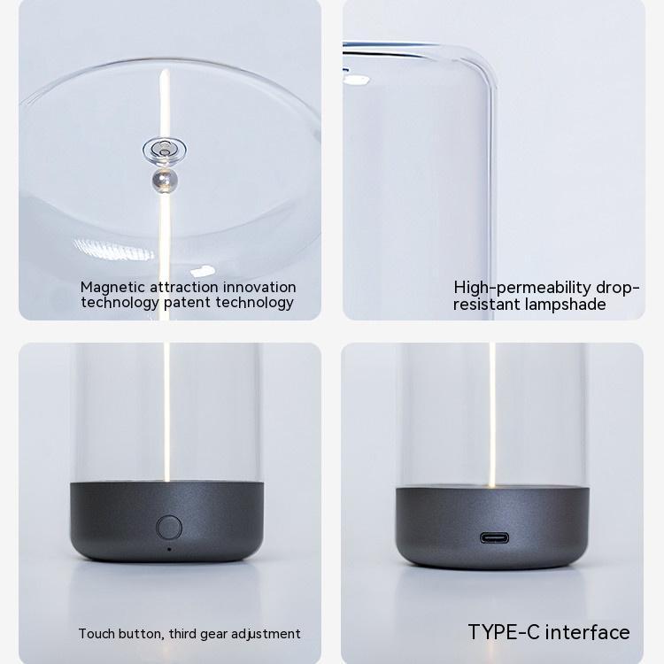 LED-kampeerlamp Type-c, oplaadbare draagbare nachtlamp, transparant en valbestendig, creatieve sfeerverlichting